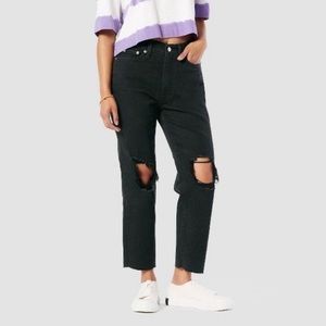 Levi’s high rise straight black jeans